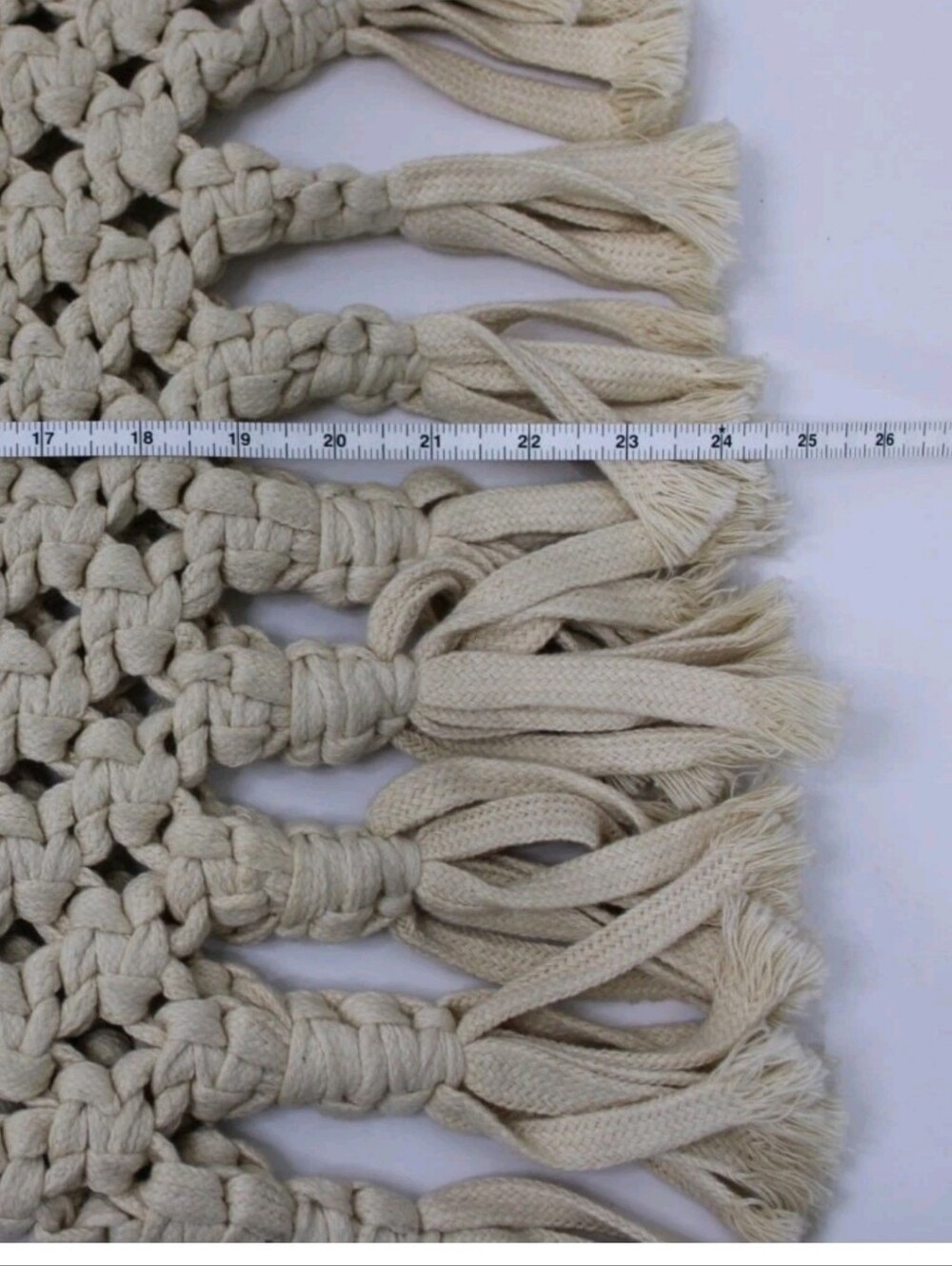 Zara Boho Indie Crochet Macrame Cream Shoulder Bag - Picture 5 of 6